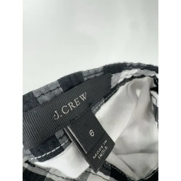 J.Crew Eyelet Trim Ruffle Hem Gingham Midi Sundress Crisscross Back Size 6 - Picture 7 of 7